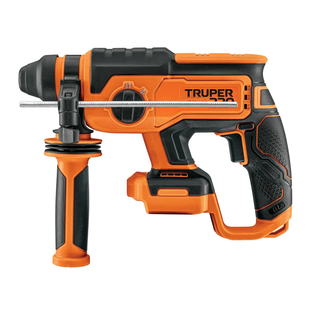 Rotomartillo SDS Plus inal., 20V, s/accesorios, TRUPER PRO con Superficie Antideslizante