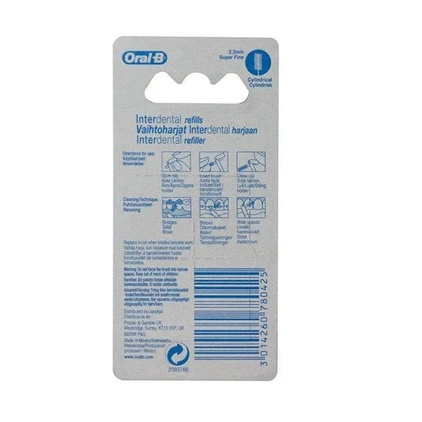 Premium Antimicrobiano Recambios cepillos interdentales Oral B 2,3 mm 12 unidades