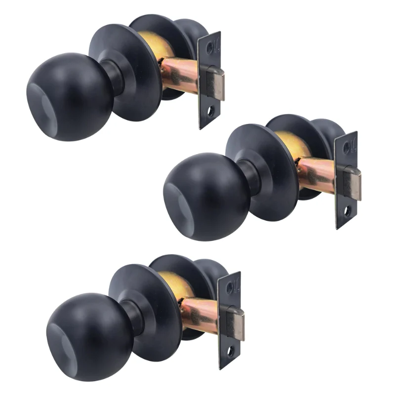 Pack 3 Cerraduras Cilíndrica Sfera 11405 Libre Paso Negro