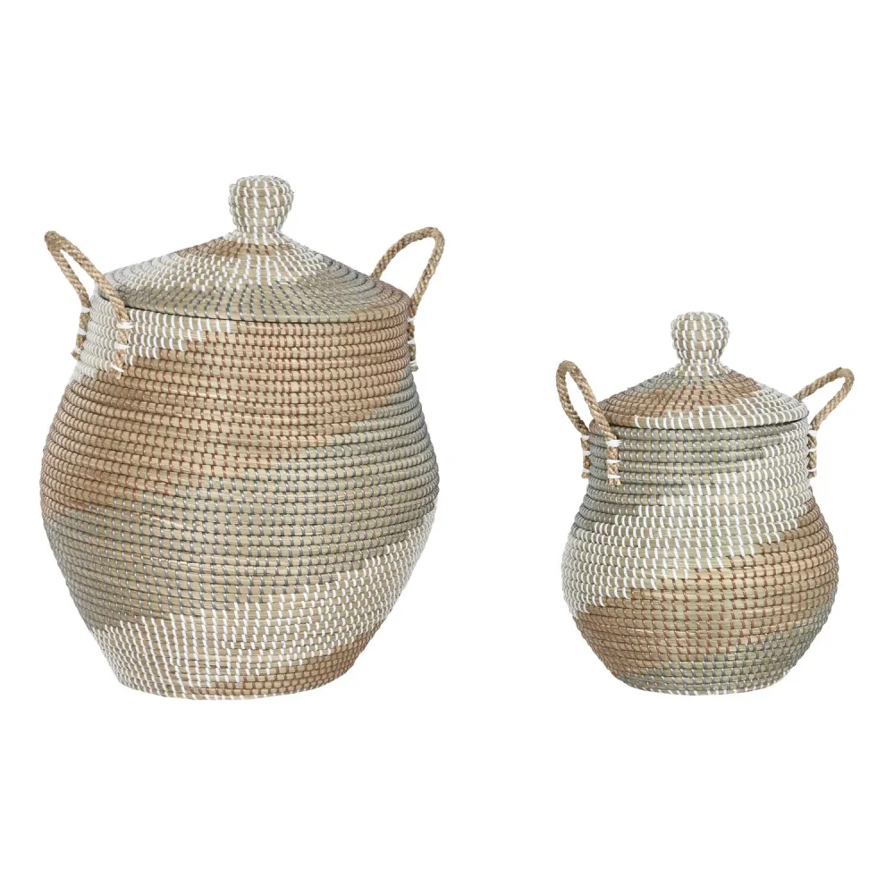 CESTA SET 2 SEAGRASS 46X46X55 11 PURO