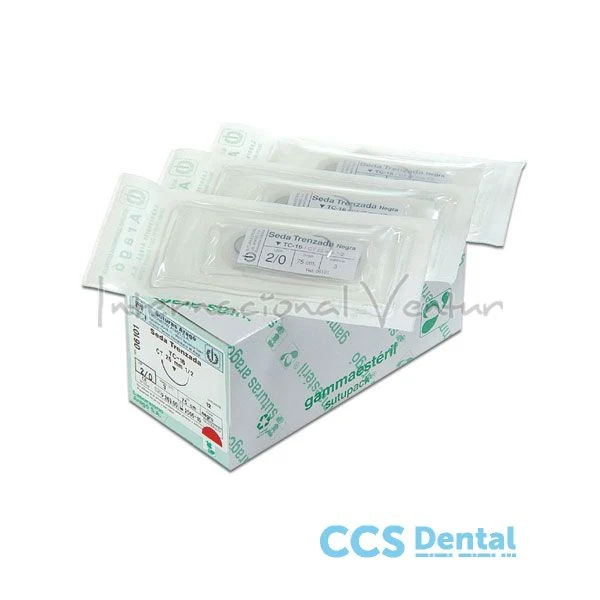 Sutura Seda C-16 4/0 12Uds.