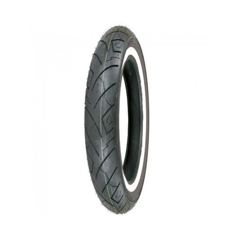 Neumatico Banda Blanca Delantero 90/90-21 54H Shinko 777 con Regulador de Presión