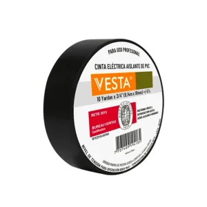 CINTA AISLANTE NEGRA 10 YARDAS (VESTA) en Ancho de 48 mm