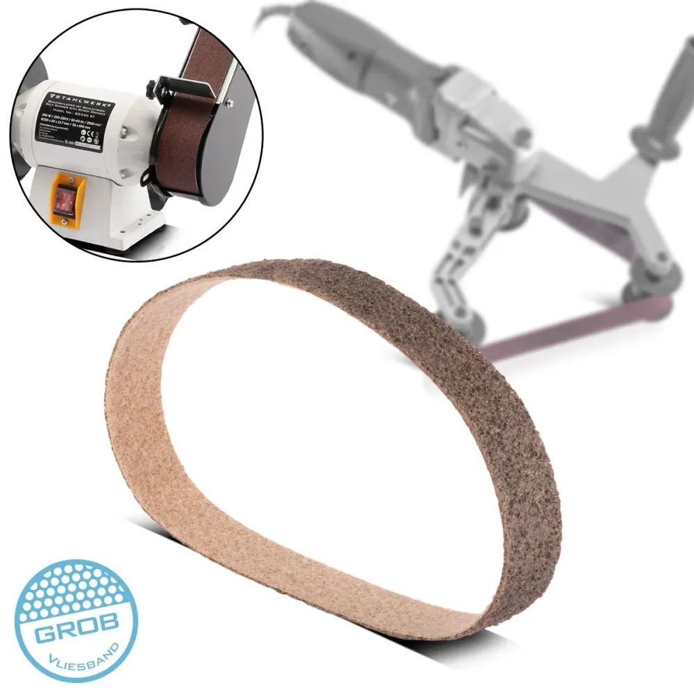 Alta Resistencia STAHLWERK SLEIF VELO GRAIN Rough 40 x 760 mm Cinta de molienda | Vlies Bands | Poliervlies | Bandas de mo...