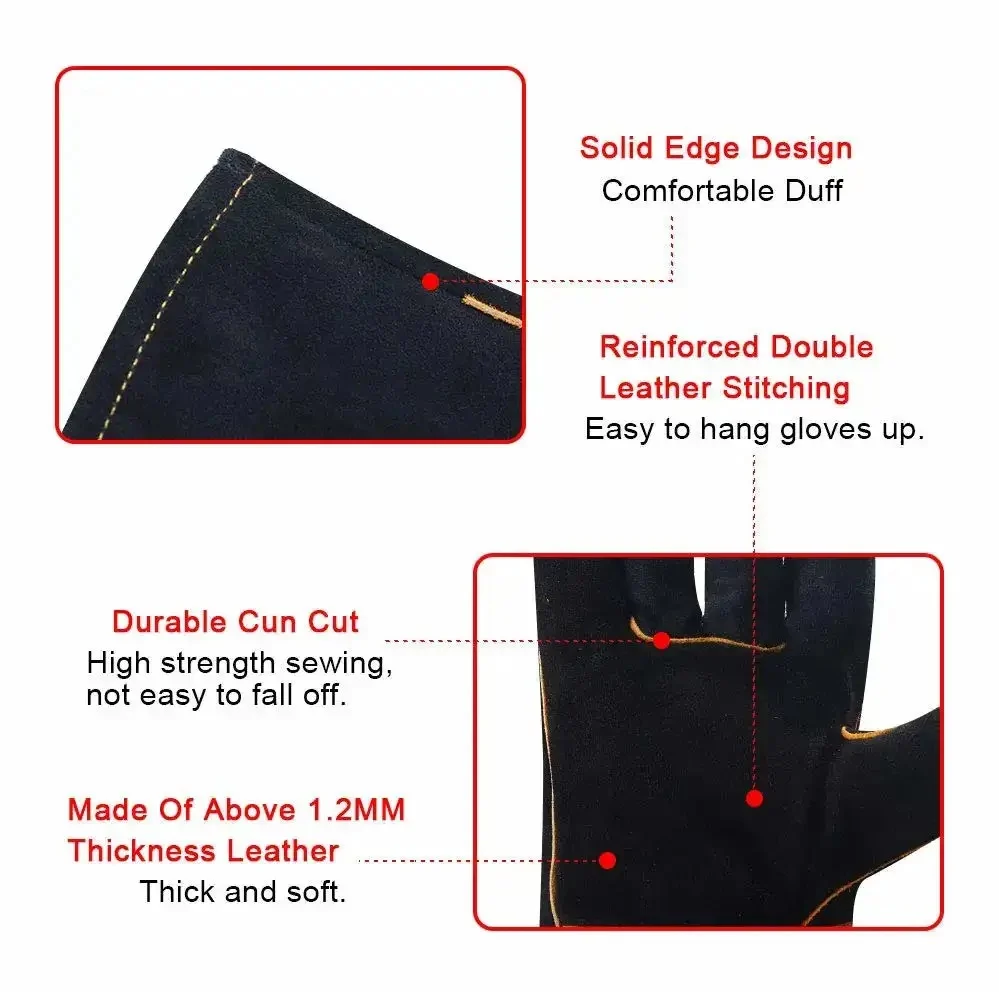 Guantes de cuero resistentes al calor con Adhesivo Acrílico
