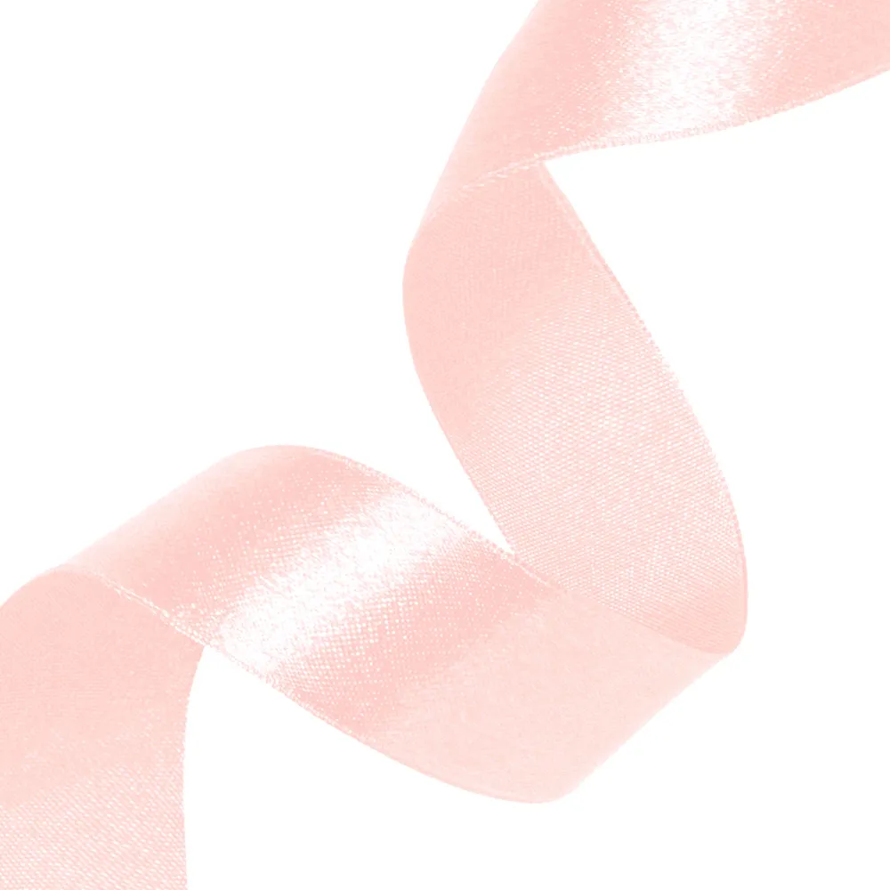 Cinta de Doble Faz Cinta de raso color rosa empolvado 5 x 23 m