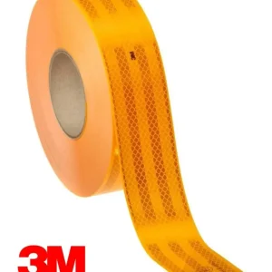 Cinta Reflectante 3M Amarilla 983-71 Alta Visibilidad ECE104 50mmx50m | No Adherente y Absorbente