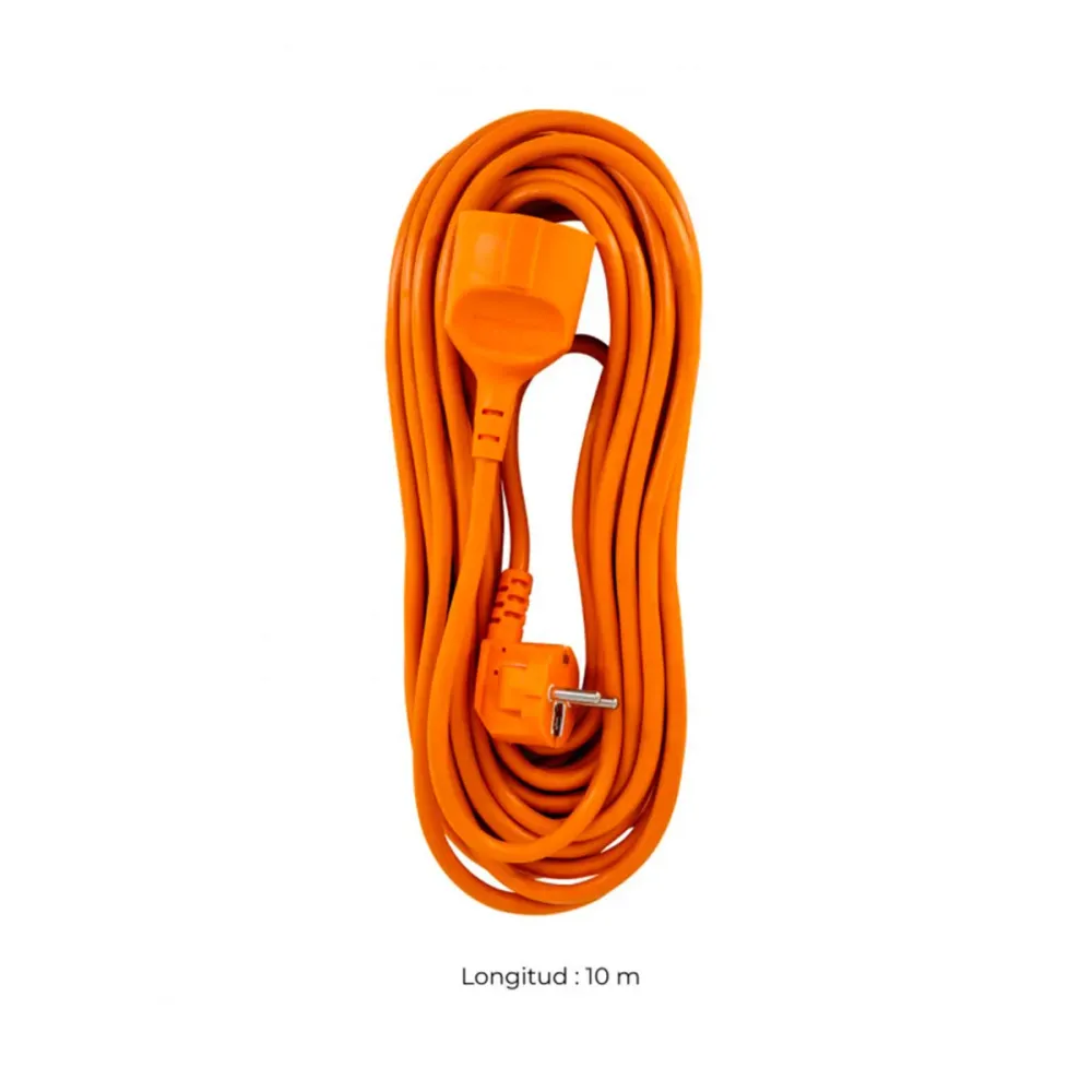 Alargador Schuko 7hSevenOn enchufe + clavija 10m naranja