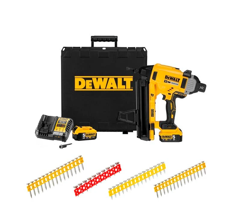 Combo Clavadora de Hormigón y Acero Baterí 18V DCN890P2 + 5.020 Clavos Dewalt