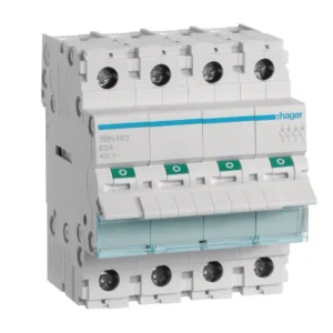 HAGER Interrupteur tétrapolaires 4x63A SBN463 con Disipador de Calor