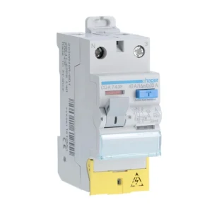 Interrupteur différentiel 2P 40A 30mA type - Hager CDA743F con Portafusibles Incluido