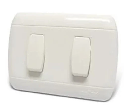 INTERRUPTOR DOBLE P/ EMPOTRAR MARFIL con Alta Capacidad