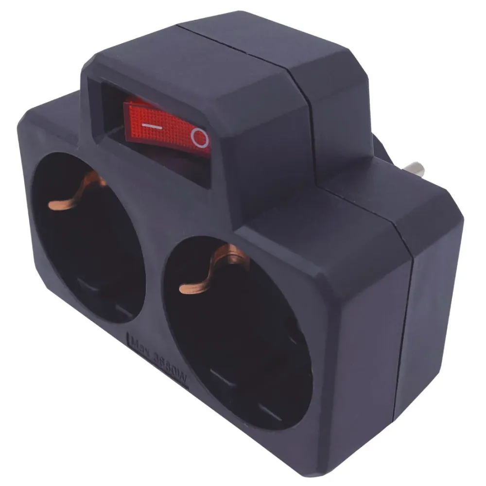 Termistor NTC 103000027 ADAPTADOR DOBLE CON INTERRUPTOR NEGRO GSC