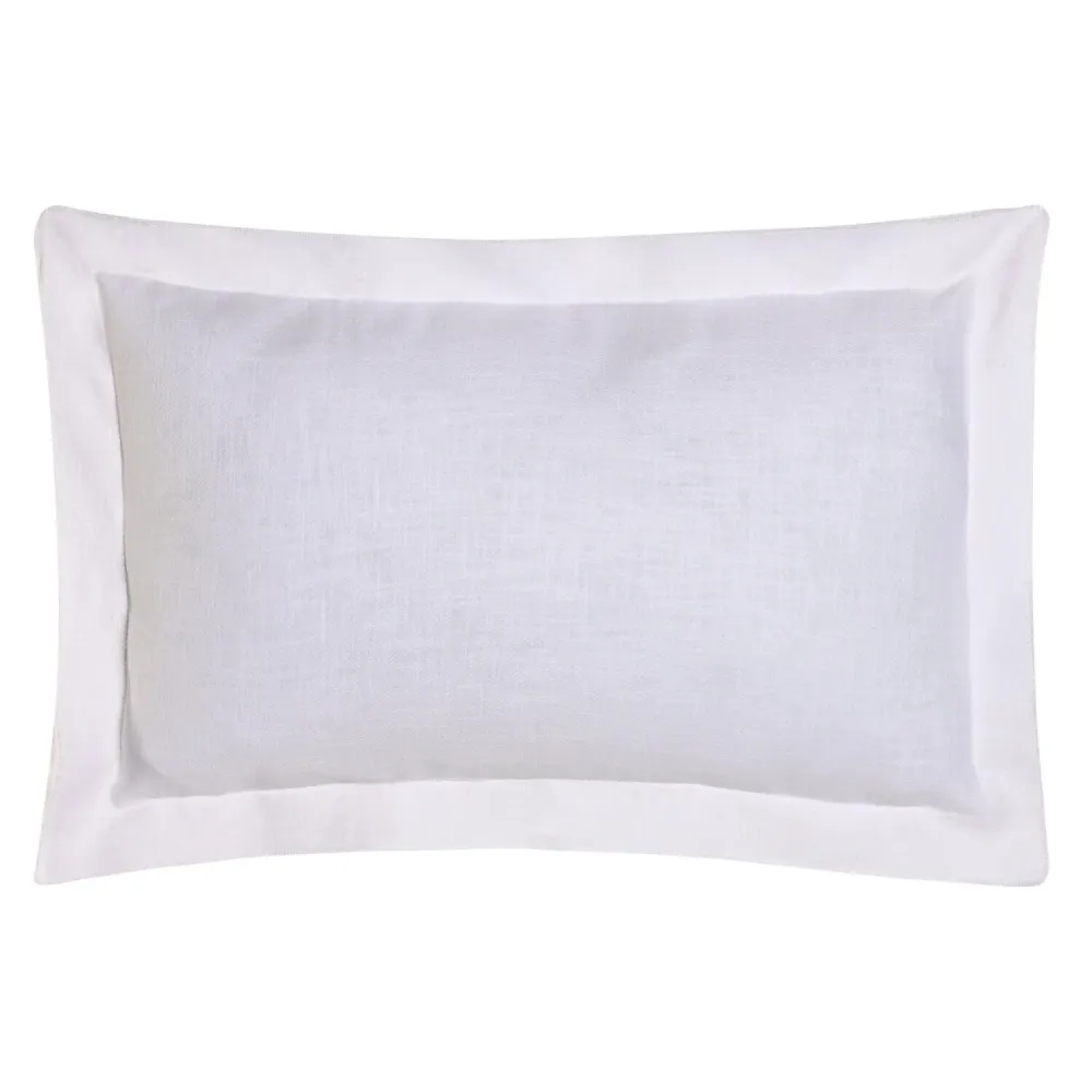 COJIN LINO 50X30 380 GR: CON FLECOS BLANCO ROTO