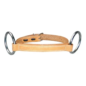 Tabal bocado de cuero con correa de barbilla Sin procesar 105 mm con Mecanismo de Ratchet