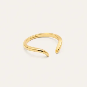 Premium Clínico Anillo Peak Scarlett Plata Baño Oro