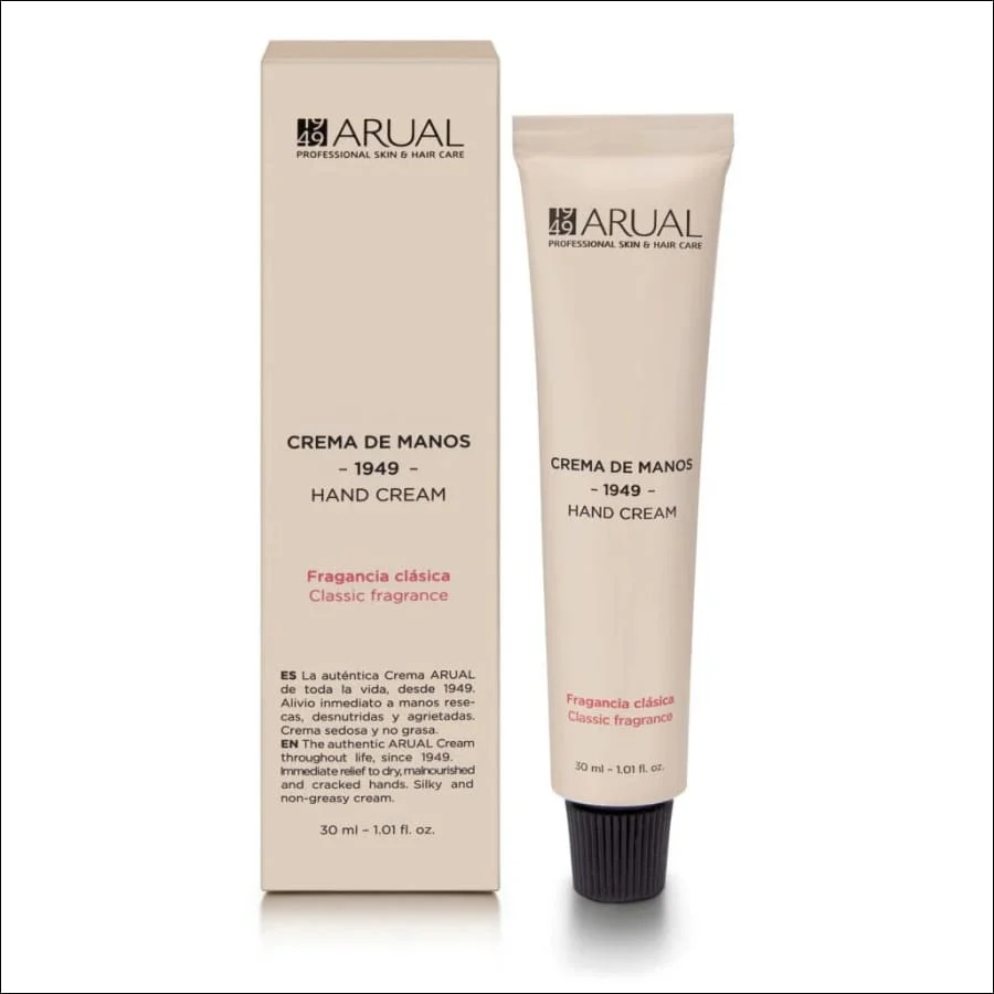 Arual Crema De Manos Fragancia Clásica 30 ml | Sin Fragancia | Hipoalergénico