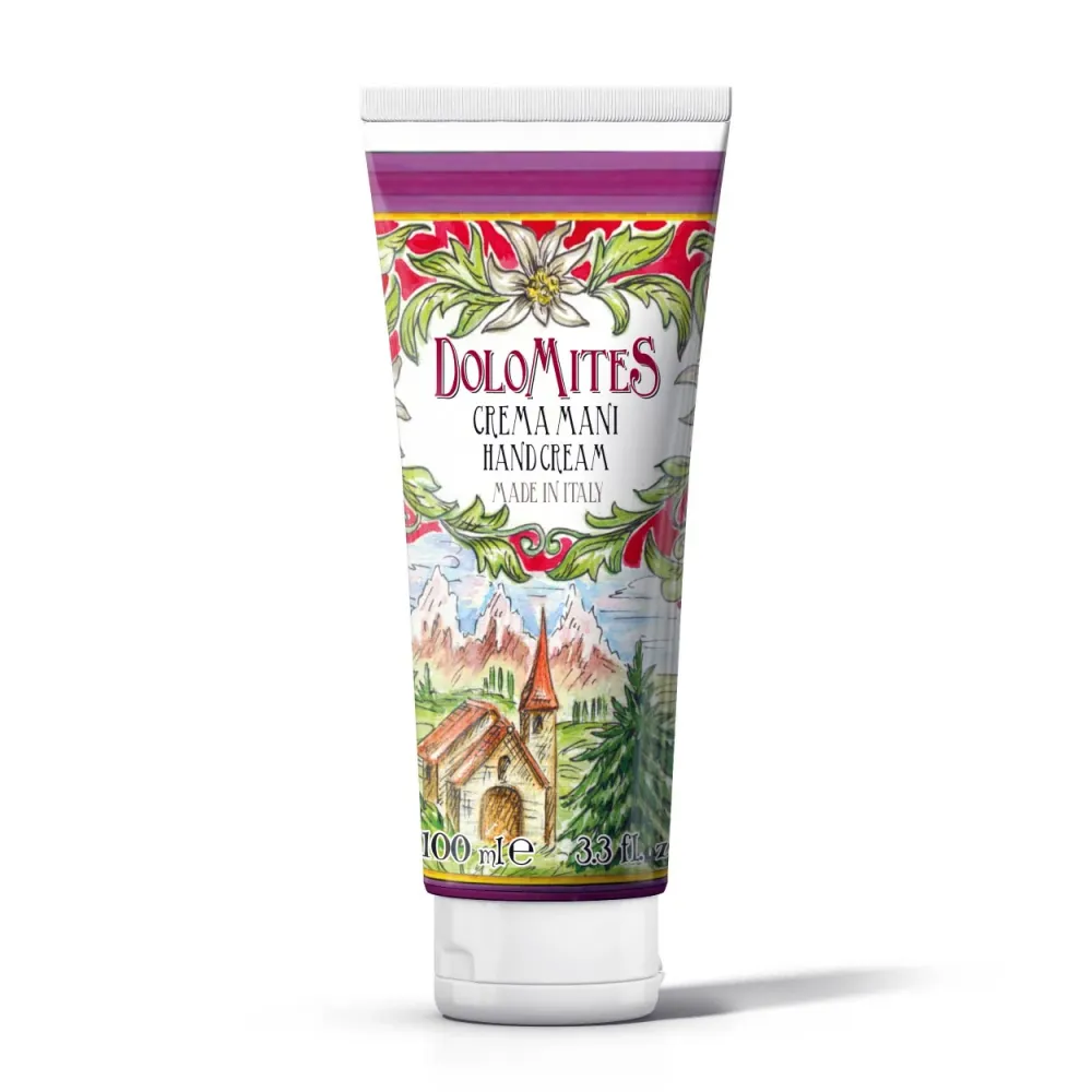 <b>Crema de manos de 100 mL</b></br><i>Línea Dolomites</i> con Dispensador de Pared
