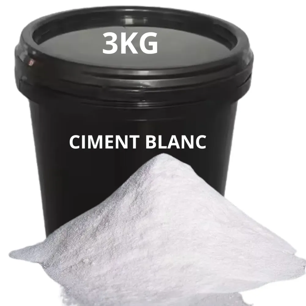 Ciment Blanc Pour tous travaux courants de maçonnerie - Seau 3kg | Fácil Limpieza | Alta Flujo