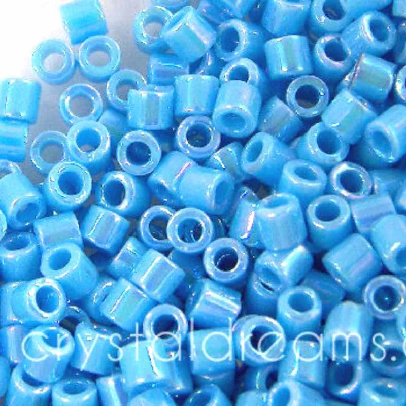 8/0 MIYUKI delica - Opaque Turquoise Cobalto AB - 1gr.