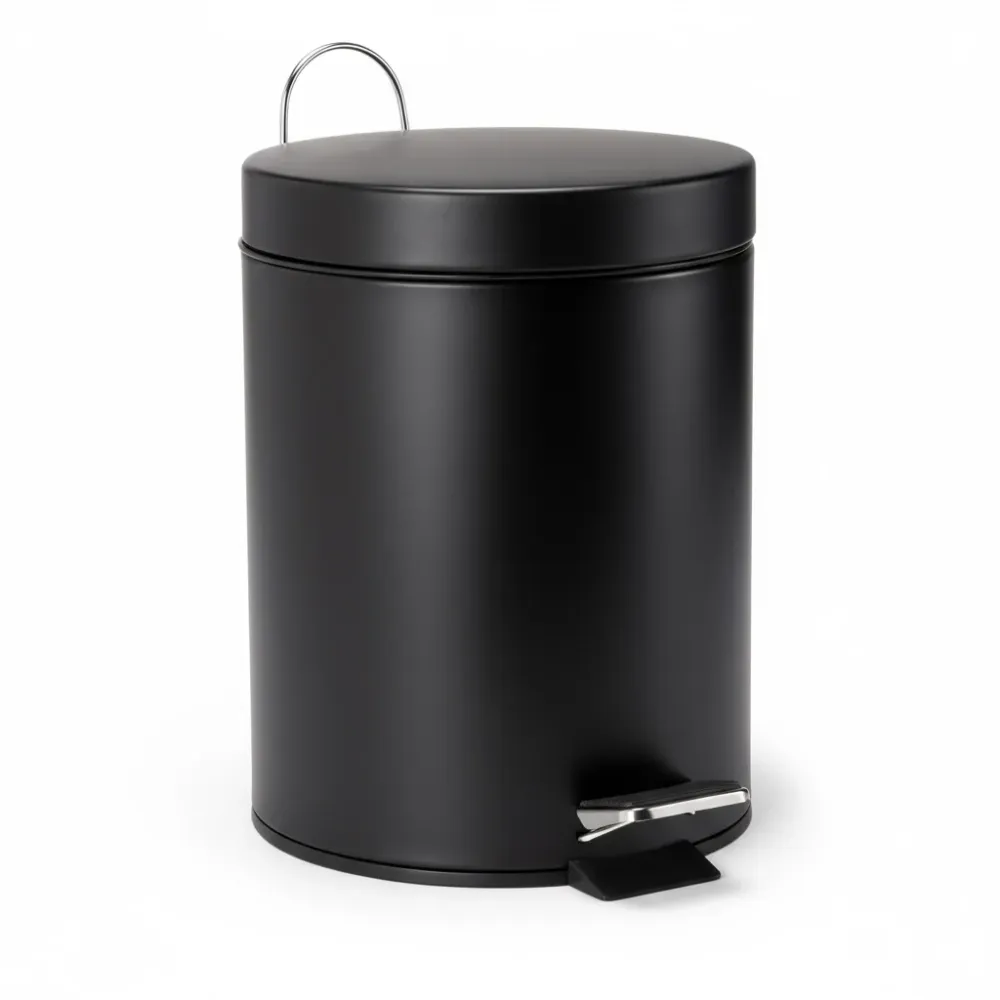 Poubelle à pédale - NOIR MAT - 3 litres con Junta de Goma