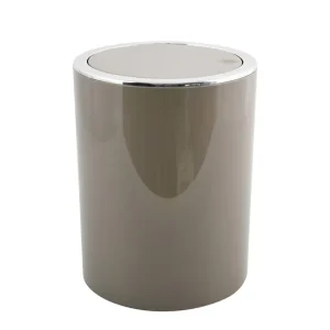 Contenedor de Basura Cubo De Basura Msv "Kamaka" 6L De Abs En Color Marron Ø18,5 X 26 Cm