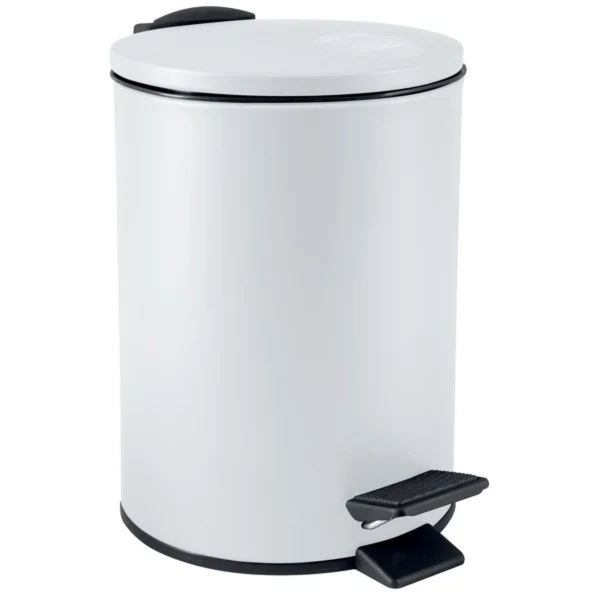 Profesional de Alta Resistencia Cubo de basura con pedal modelo Adelar 3 litros color blanco mate