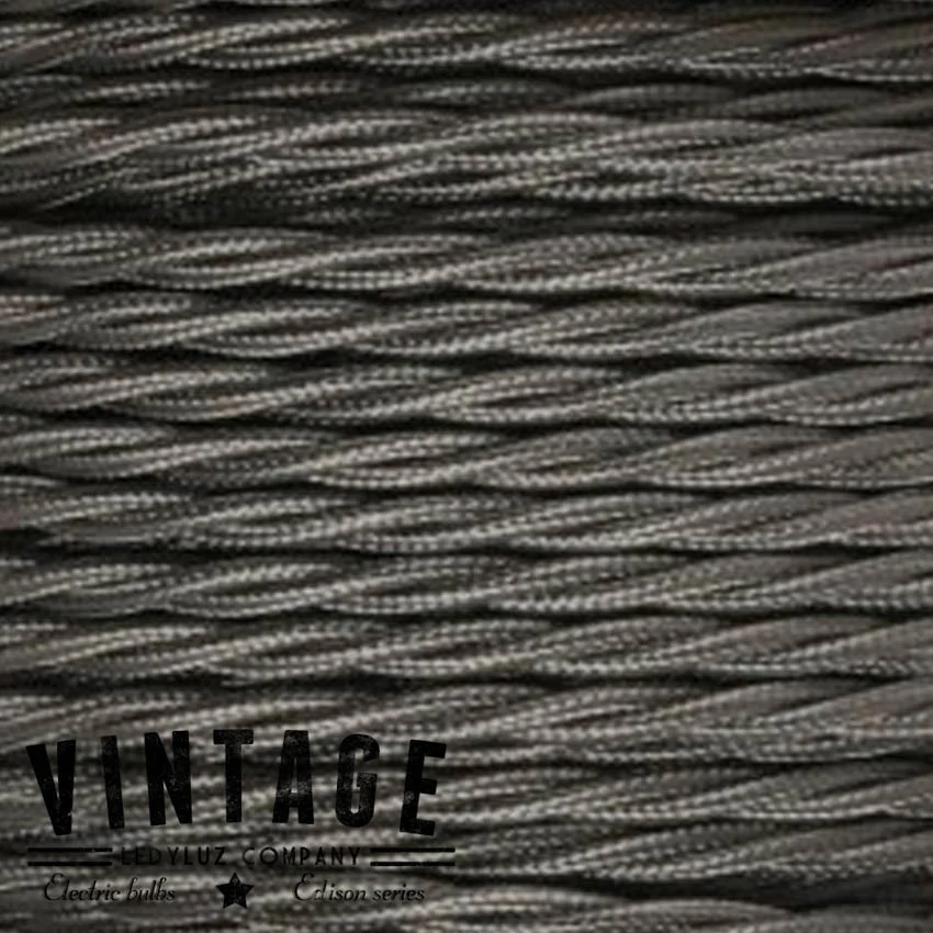 Cabrestante Manual Metro Cable Cordón Textil Tela Trenzado Gris
