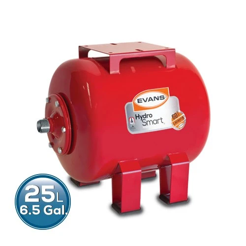 TANQUE HIDRONEUMÁTICO HORIZONTAL 25L - EQTH-025HE con Filtro de Retorno