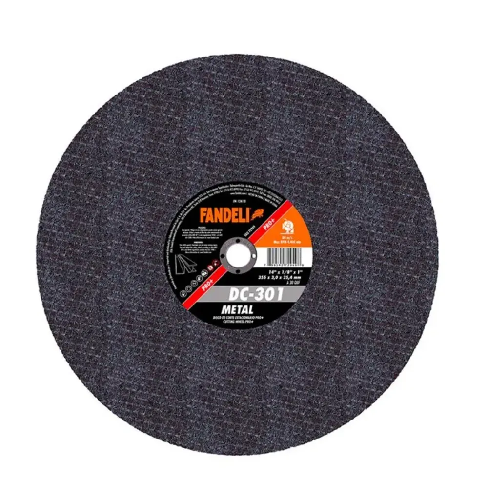 Disco corte acero FANDELI PRO 14″ 72949 DC-301 Alta Resistencia al Desgaste