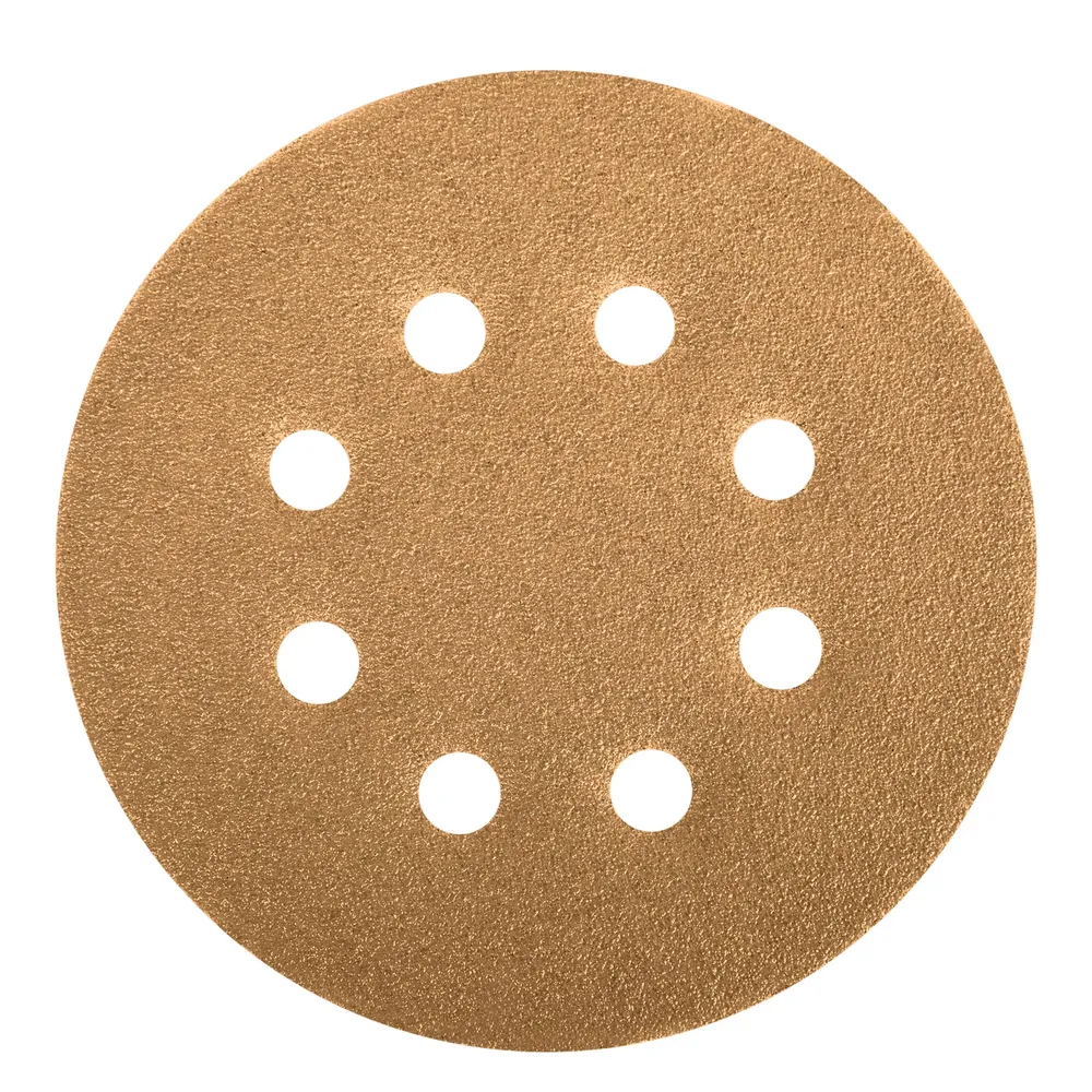 Discos de lija roto orbital 5", grano 80, 8 orificios, 5pzas para Amoladora Angular 115mm