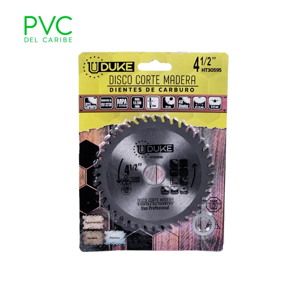 DISCO MADERA 4-1/2 X 24 DIENTES UDUKE para Resinas Compuestas