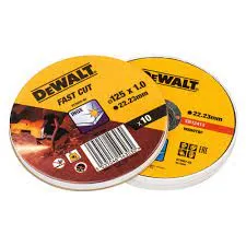 Discos de Pulido Lata con 10 discos de corte de largo desempeño para acero inox 125x1 DT3507 Dewalt