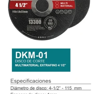 Pulidor de Resina Disco corte 4 1/2" 115x22 DKM-01 - DKAMAX