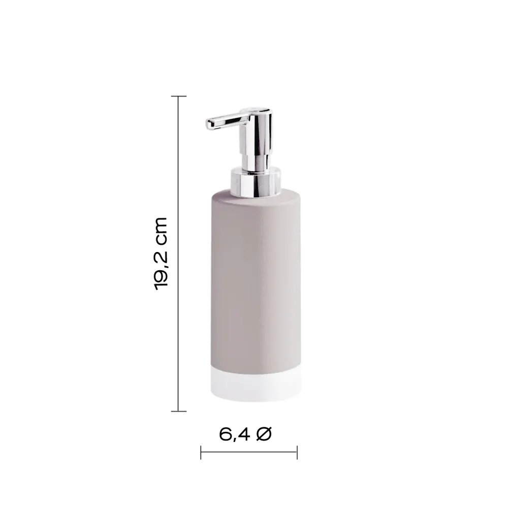 Dispensador de jabón de cerámica con dosificador cromado Gedy serie New Mizar - Topo Preciso con Certificación de Seguridad