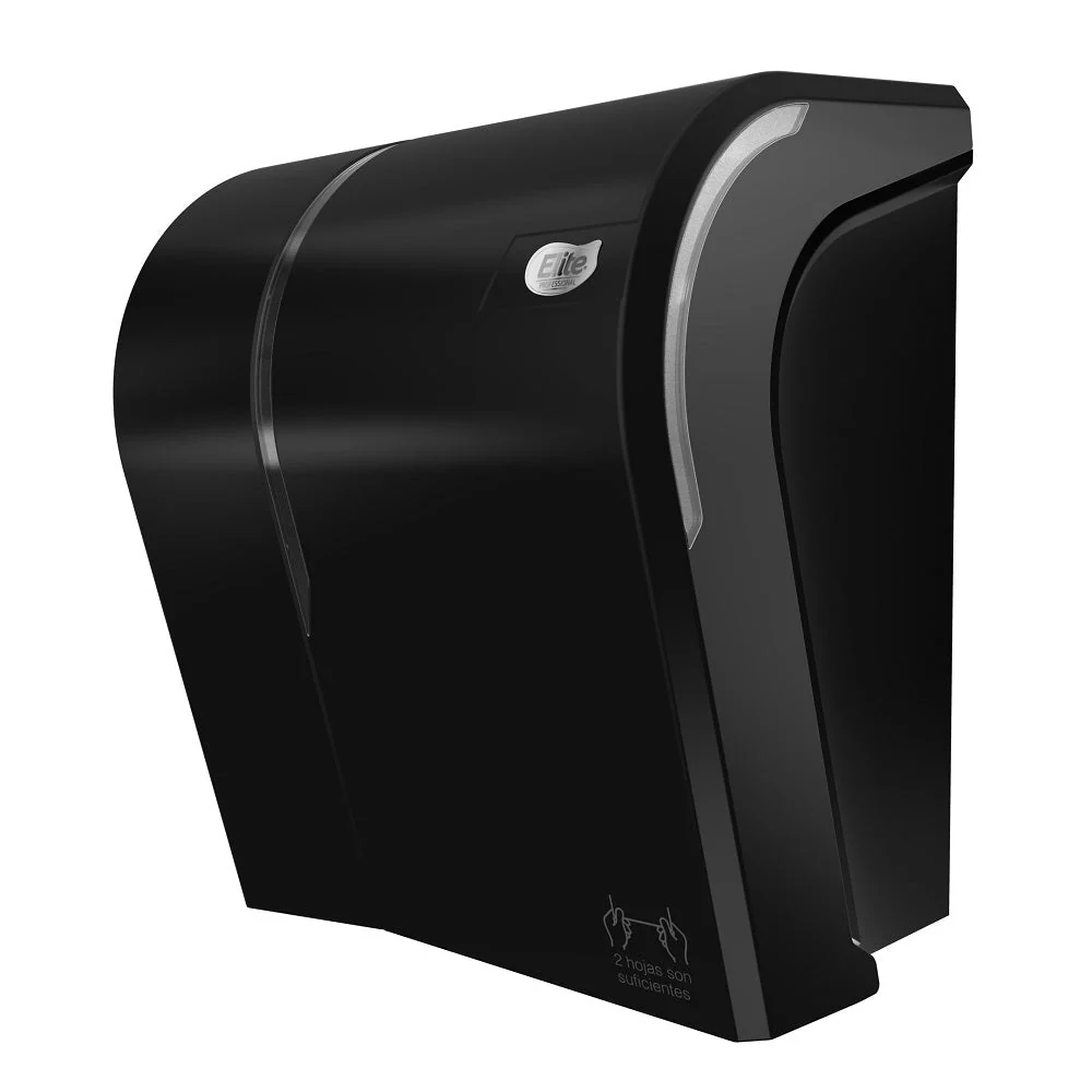 Dispensador Toalla Papel Autocorte Mecánico Negro