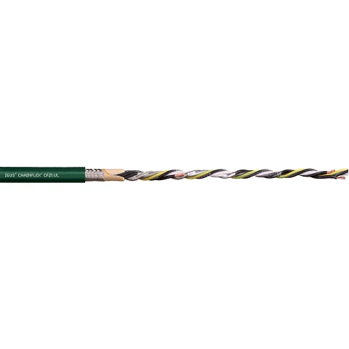 Igus CF21-15-15-02-01-UL (16awg-4C+16awg-1STP) Stranded Bare Cobre Shield TC Braid 1000V Chainflex CF21-UL PVC Servo Cable