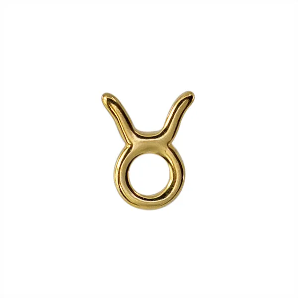 Separador Chapa Simbolo Zodiaco Tauro 11.5x14mm Dorado Resplandeciente