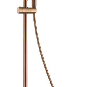 Griferí barra de ducha termostática oro rosa cepillado Line de Imex con Líquido de Lavado Estéril