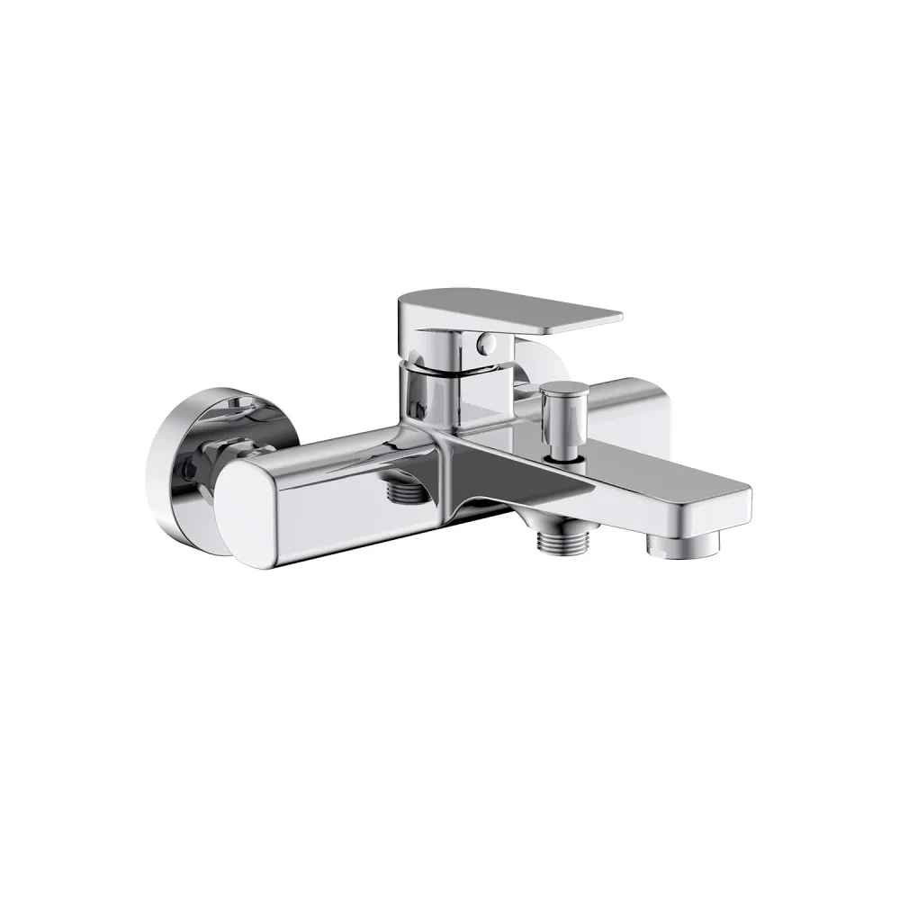 Miscelatore vasca con set doccia duplex Dock ottone cromato lucido