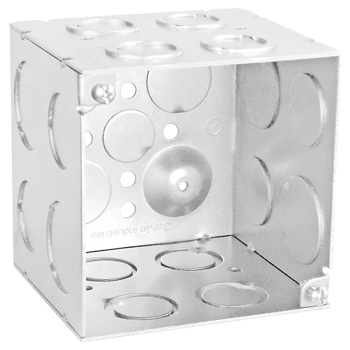 4 Inch Square 3-1/2 Inch Extra Deep Junction Box Side Knockouts 52181-S (pack 30)