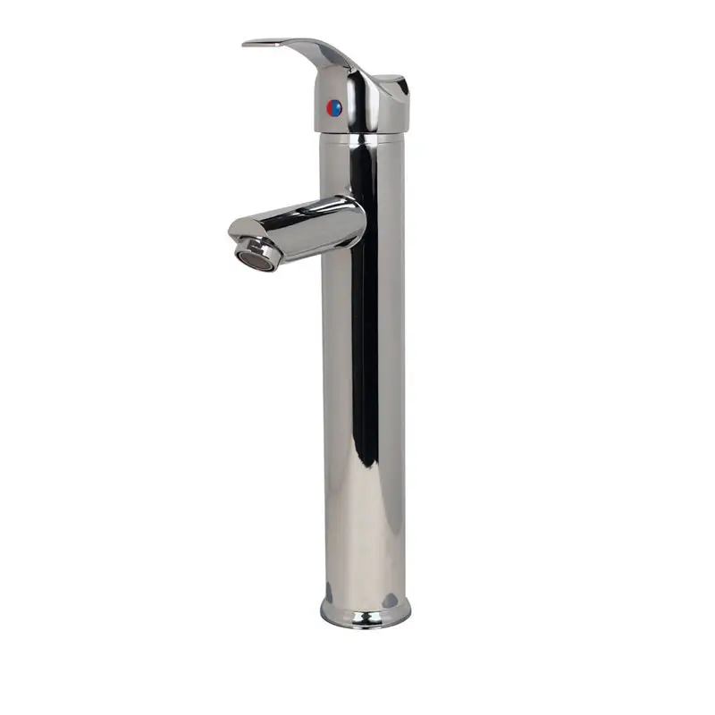 Mezcladora monomando para lavabo de cromo sin cubierta, 23mtl rugo