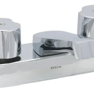 Mezcladora de 4” para lavabo con cubierta y manerales dica 4048
