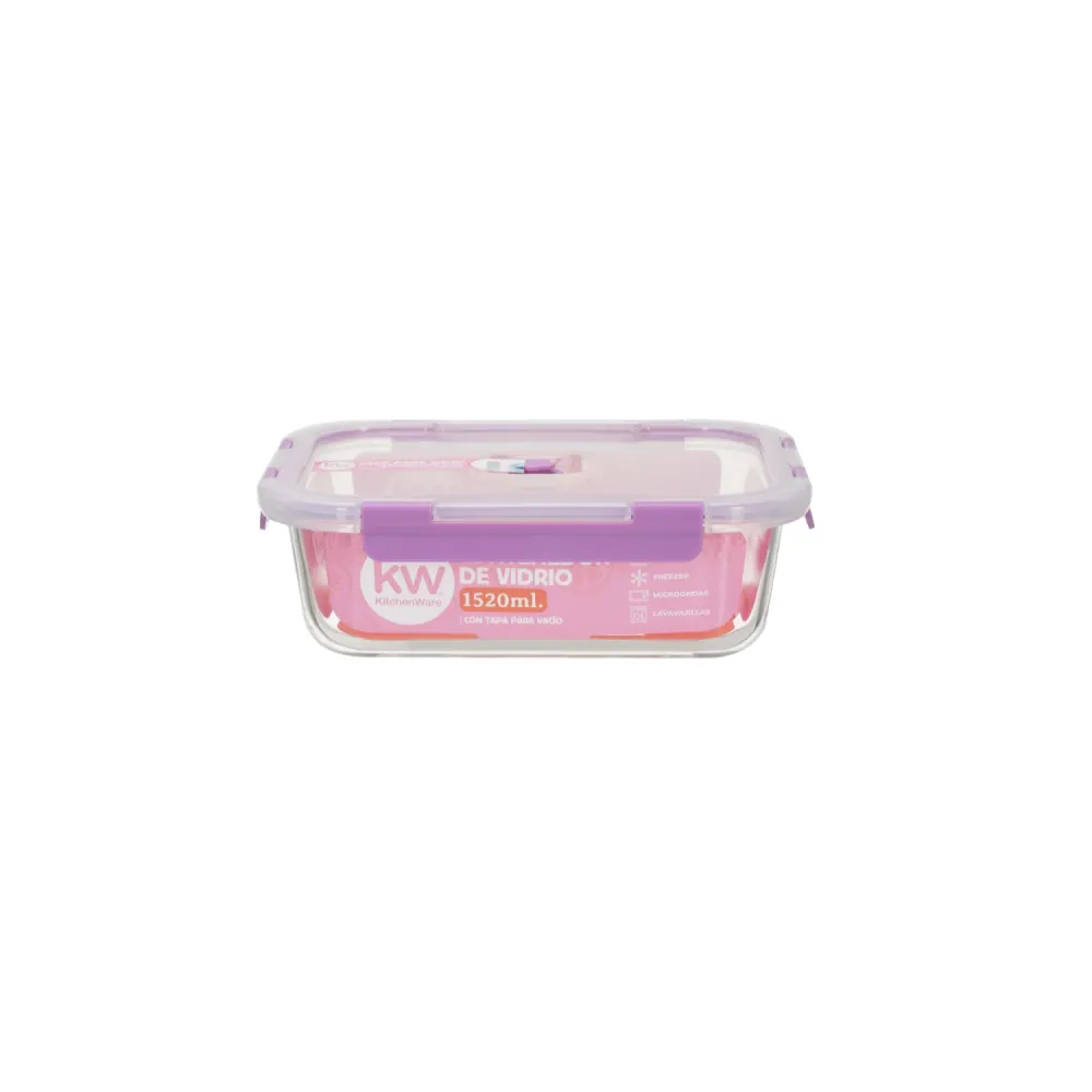Circuito Anestésico CONTENEDOR DE VIDRIO RECTANGULAR AIRLOCK 1520 ML