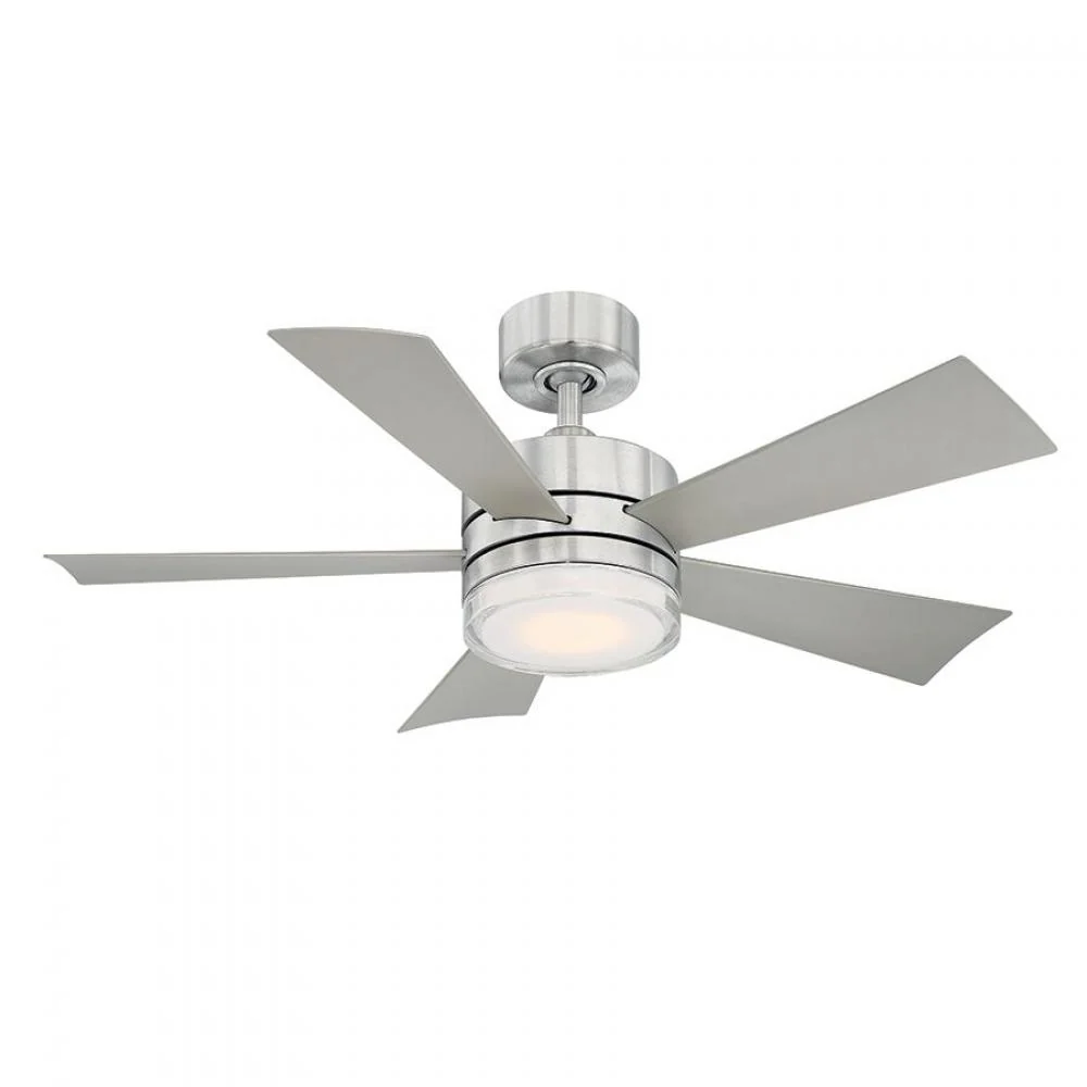 Modern Forms Fans | WYND CEILING FAN 42IN 2700K Steel | FR-W1801-42L-27-SS