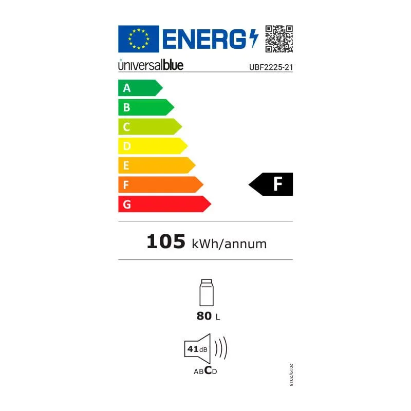 Frigorífico bajo encimera Orion 4025B De uso general Blue 80L mecánico 41dB F negro 84,3 cm