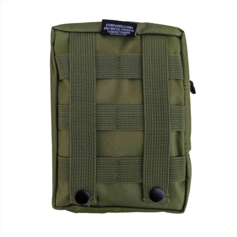 MIL-TEC Kit de primeros auxilios Gran Ajuste de emergencia de emergencia Oliva con Activación por Pedal