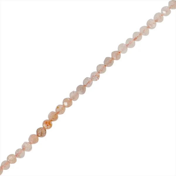 Cuarzo Esfera Facetada 2.5x2.5mm Naranja