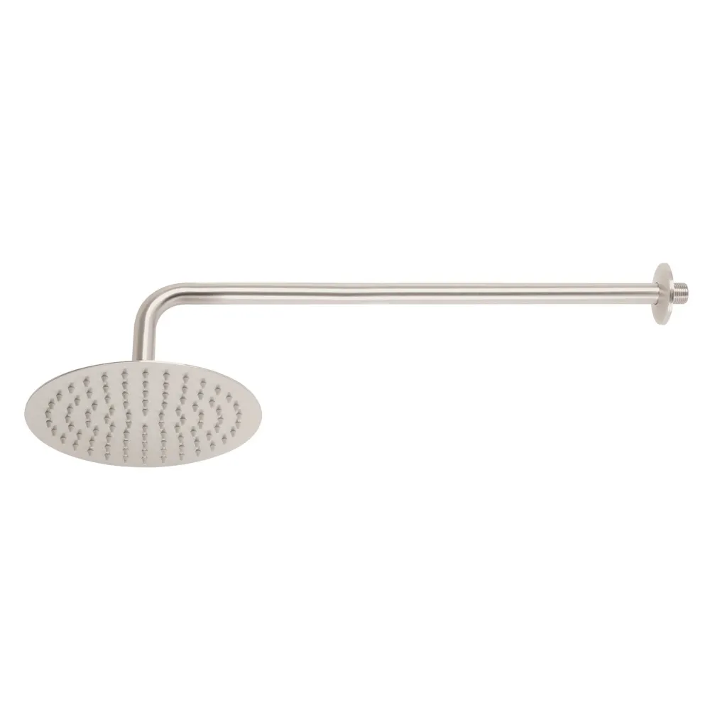 Regadera redonda, acero inoxidable, 8", satinada, Riviera