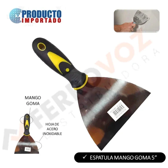 ESPATULA 5" MANGO GOMA PREMIUN con Garantí del Fabricante